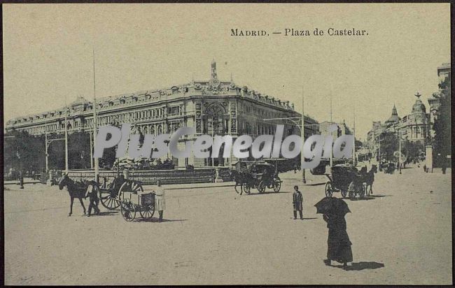 Plaza de Castelar en Madrid (blanco y negro)