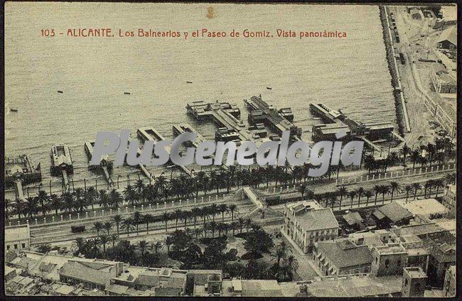 Los balnearios y paseo de gomiz, (alicante)