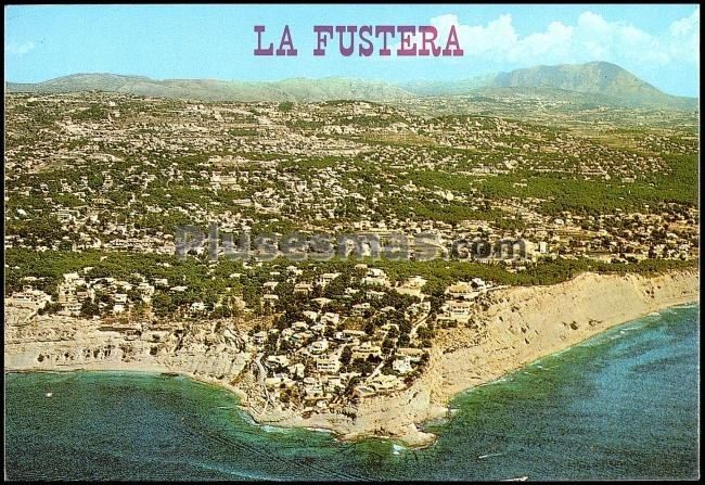 Vista aérea de la fustera en benissa (alicante)