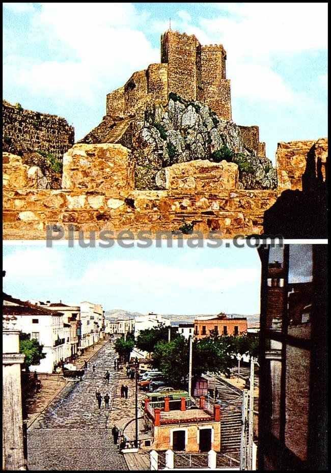 Avenida general franco y castillo de alburquerque (badajoz)
