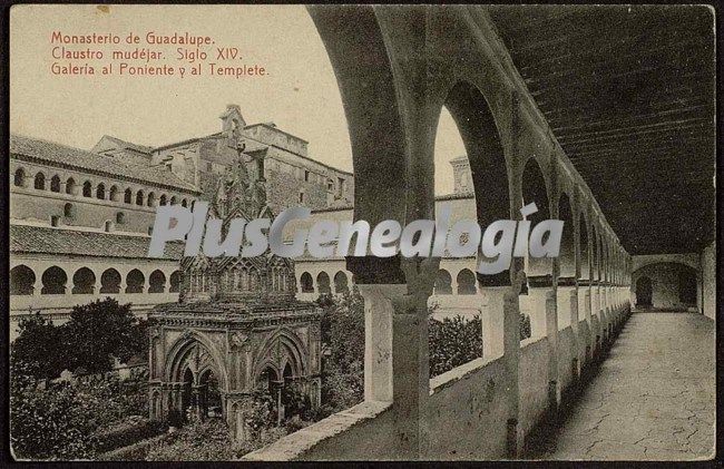 Monasterio de guadalupe - claustro mudéjar. siglo xiv. galeria al poniente y al templete, guadalupe (cáceres)