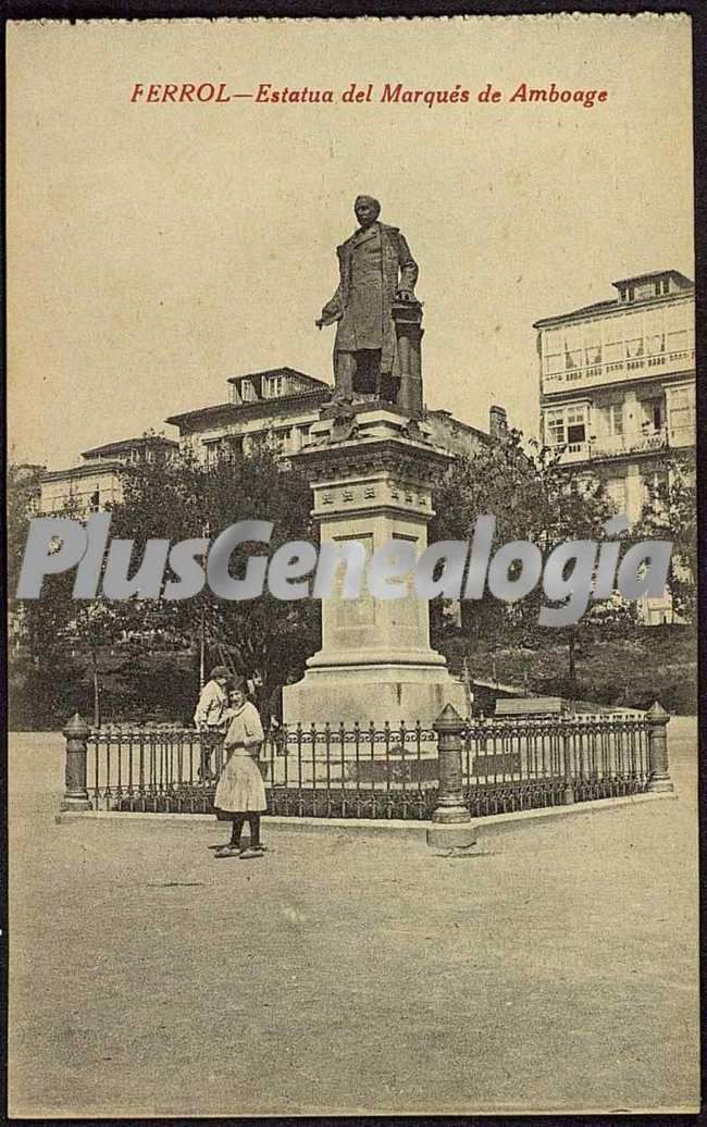 Estatua del marqués de amboage, el ferrol (la coruña)