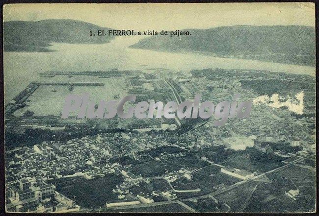 El ferrol a vista de pájaro, el ferrol (la coruña)