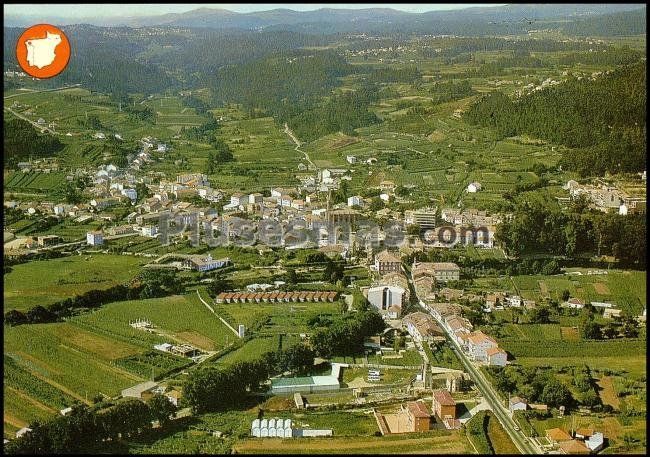 Vista aérea de caldas de reyes (pontevedra)