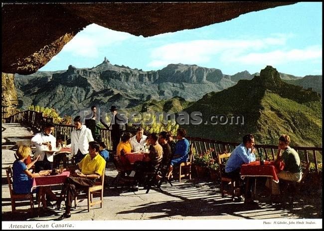 Panorámica de las cumbres de gran canaria en artenara (las palmas)