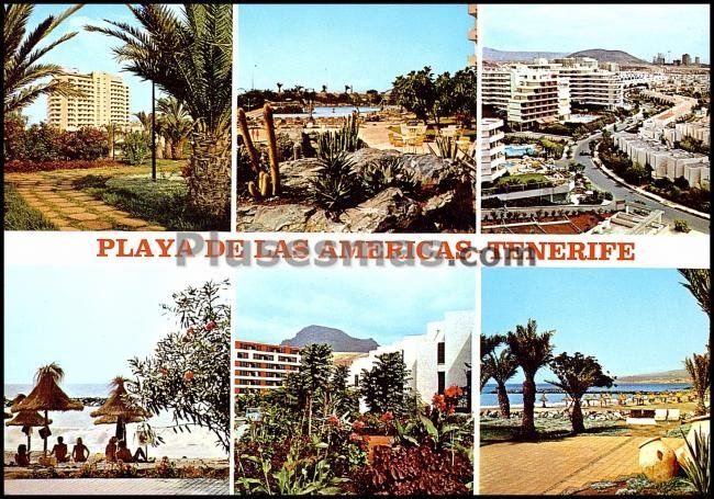 Playa de las americas en los municipios de arona y adeje (tenerife)