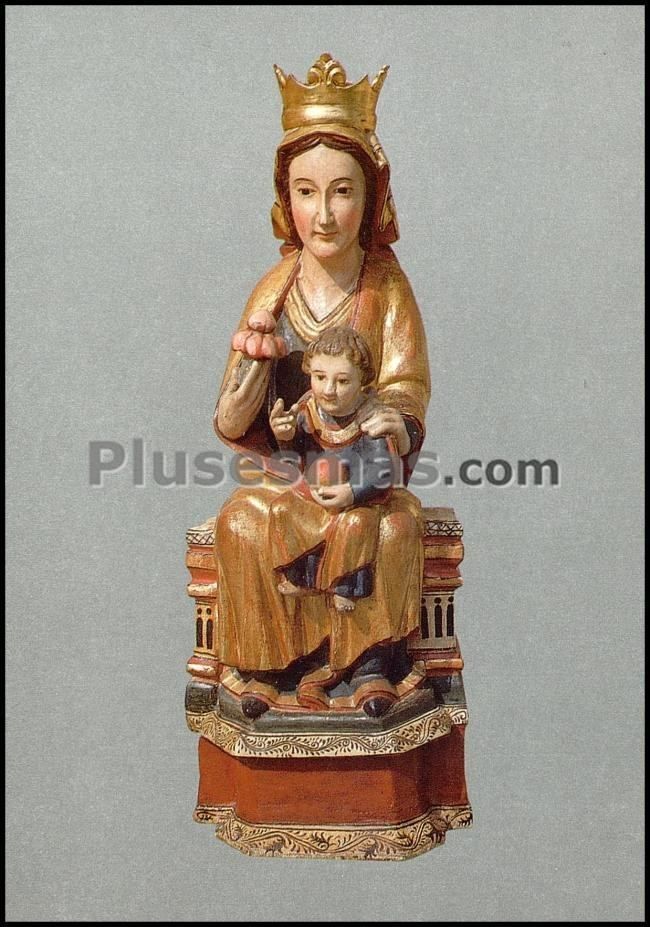 Talla gótica de la virgen en la iglesia parroquial de galdeano (navarra)