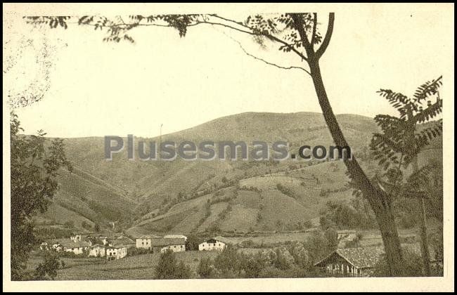 Vista general del barrio de zalain zoco en vera del bidasoa (navarra)