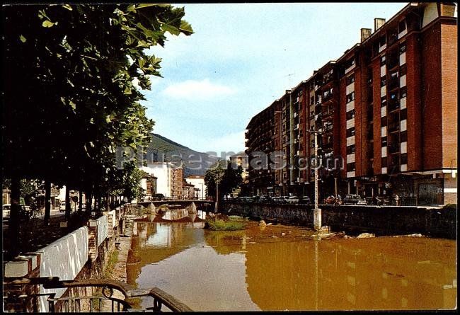 Río nervión y puente zubico en llodión (álava)