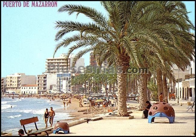 Paseo de las tortugas y playa del puerto de mazarrón (murcia)