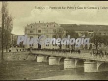 Puente de san pablo y casa de correos y telégrafos de burgos