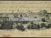 Postal dedicada del panorama de segovia (blanco y negro)