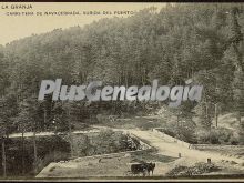 Subida del puerto de la carretera de navacerrada de la granja (segovia)