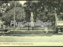 Fuente del tritón del parque glorieta de valencia