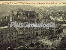 Vista general del seminario desde las torres de la catedral de santiago de compostela