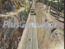 Vista parcial de la línea del ferrocarril Funicular del Tibidabo en Barcelona