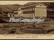 Monumento a los caídos, ayuntamiento, escuelas municipales, auxilio social y frente de juventudes de arenys de munt (barcelona)