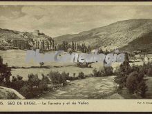 La torreta y el río valira de seo de urgel (lleida)