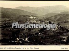 Vista de castellciutat y las tres torres de seo de urgel (lleida)