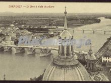 El ebro a vista de pájaro en zaragoza