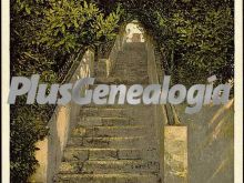 Escalera antigua del generalife en granada