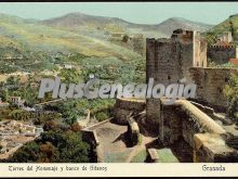 Torres del homenaje y banco de los gitanos de granada