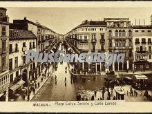 Plaza calvo sotelo y calle larios en málaga