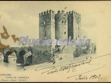 Postal dediada de la torre de carraola en córdoba