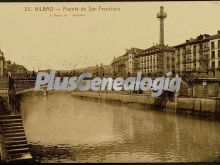 Puente de san francisco visto a pie de calle de bilbao