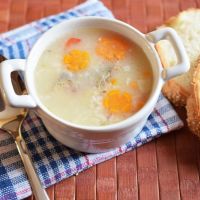 Sopa de arroz con zanahoria