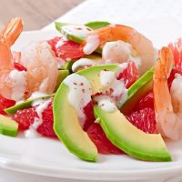 Cóctel de gambas con yogurt