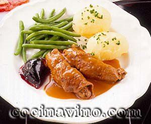Rollitos de carne rellenos