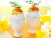 Huevos pasados por agua con caviar rojo