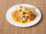 Calamares al ajillo con zanahoria