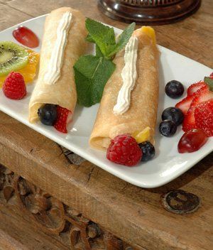 Crepes rellenos de fruta