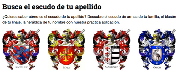 Busca el escudo de tu apellido